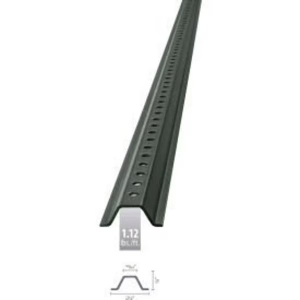 U-Channel Sign Post, 8'L, 1.12 lbs./ft., Green Post, Holes 30